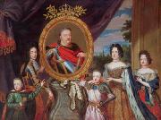 Henri Gascar Apotheosis of John III Sobieski surrounded by his family. France oil painting artist